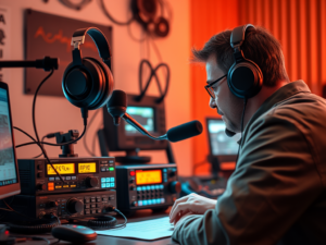 equipo-de-radioaficionado-en-comunicado
